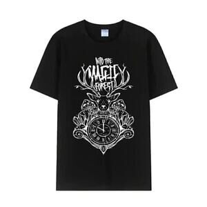 Women's Gothic Punk T-shirts Printed Into the magic forest Casual Loose